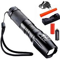 Lanterna Tática Militar X900 Recarregável – X900 com Zoom e Bateria Recarregável
