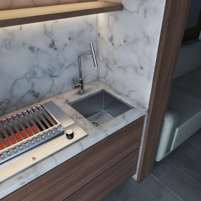 Cuba 35X35 Aço Inoxidável P/Embutir Cozinha Moderna Pia