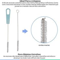 Kit 2 Escovas Para Canudo Azul 9736