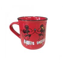 Caneca De Porcelana Vermelha Mickey E Minnie ?true Love?