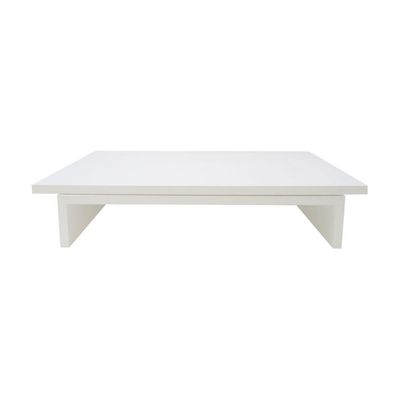 Suporte De Mesa Base Giratório Com Nicho 360° Para Monitor Tv Branco