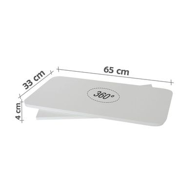 Suporte De Mesa Giratório 360° Para Monitor Tv Branco