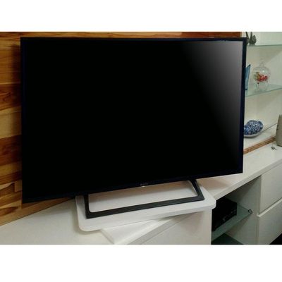 Suporte De Mesa Giratório 360° Para Monitor Tv Branco