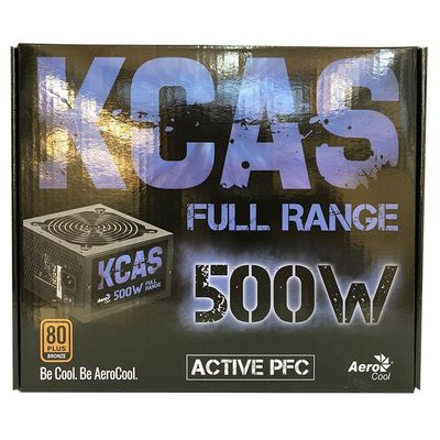 Fonte Gamer Aerocool Kcas 500w 80 Plus Bronze Full Range Pfc Ativo