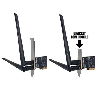 Placa De Rede Pci-e Wireless Knup T119, 2x Antenas, Dual Band (2.4-5ghz)