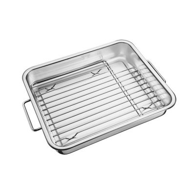 Assadeira Tramontina Service Em Inox Com Grelha 39X33Cm 6,4L