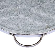 Forma De Pedra Sabão Para Pizza Com Alças De Inox 37 Cm
