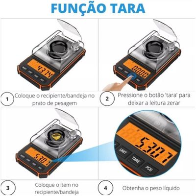 Balança Digital 0,001g: 50g Capacidade