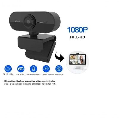 Webcam Full Hd 1080p Microfone Usb Automática