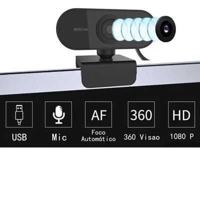 Webcam Full Hd 1080p Microfone Usb Automática