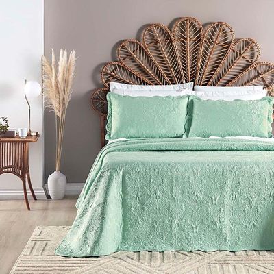 Kit Cobre Leito Colcha Adventure King Dupla Face - Verde