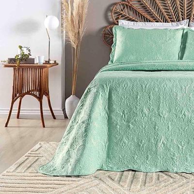 Kit Cobre Leito Colcha Adventure King Dupla Face - Verde
