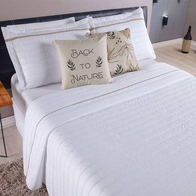 Cobre Leito Queen Inove Dupla Face 200 Fios 5 Peças - Nature