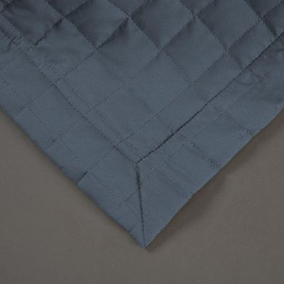 Kit Cobre Leito Colcha Unique Casal Padrão 3 Peças Matelado Percal 300 Fios - Azul