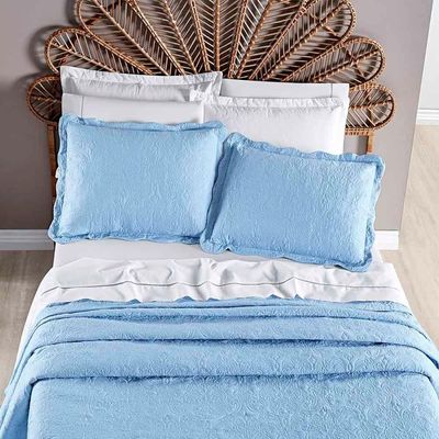 Kit Cobre Leito Colcha Adventure Solteiro Dupla Face - Azul