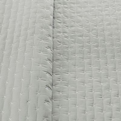 Kit Cobre Leito Colcha Quality Casal 3 Peças Percale 200 Fios Bordado - Cinza