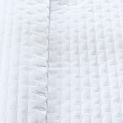 Kit Cobre Leito Colcha Quality Casal 3 Peças Percale 200 Fios Bordado - Branco