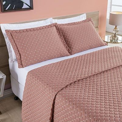 Cobre Leito Queen Doroty Micropercal Rosé