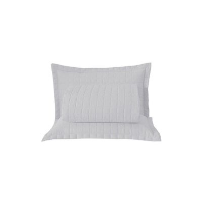 Kit Cobre Leito Colcha Unique Casal Padrão 3 Peças Matelado Percal 300 Fios - Branco