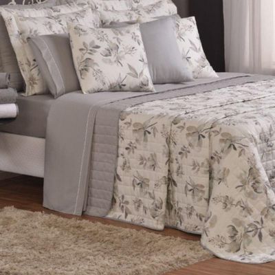Cobre Leito King Top Line Estampado 180 Fios 3 Peças - Capri