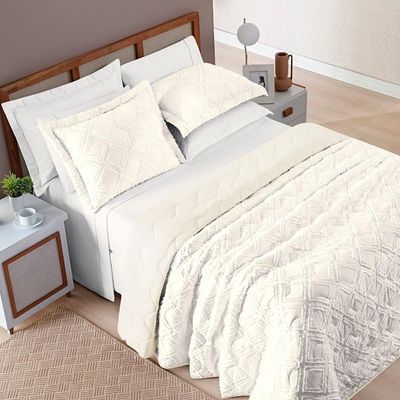 Cobre Leito Aveline King 03 Peças - Off White