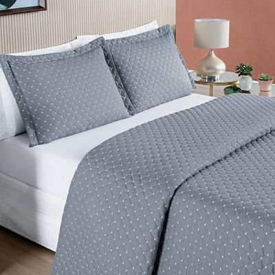 Cobre Leito King Doroty Micropercal Cinza