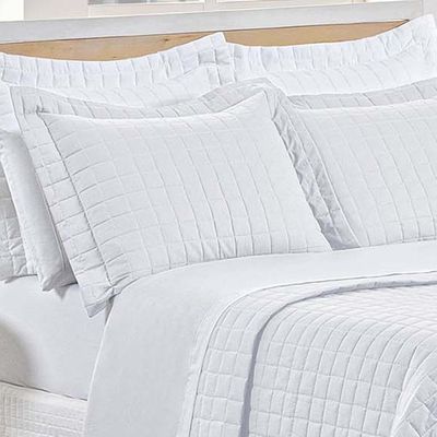 Cobre Leito Casal Padrão Montreal Algodão 150 Fios 3 Peças - Branco