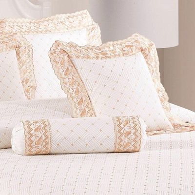Kit Cobre Leito Royale Casal Padrão 06 Peças - Off White