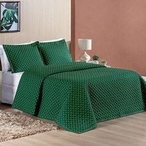 Cobre Leito Queen Doroty Micropercal Verde