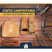 Cinto Carpinteiro Couro Costurado A Mão - Fundição Petrópolis