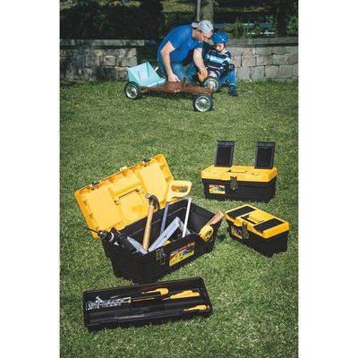 Caixa Plástica Para Ferramentas 20" Tramontina Com Bandeja Removível E Travas Metálicas Tramontina
