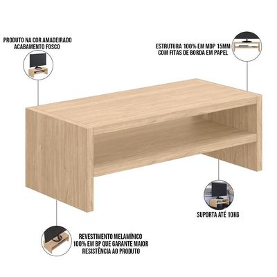 Suporte Para Monitor Stand Home Office Lap 63 Cm L03 Amadeirado - Lyam