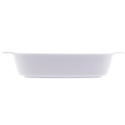 Conjunto 12 Travessas Melamina Branca com Alça Oval 31,5x18cm Milão Lyor