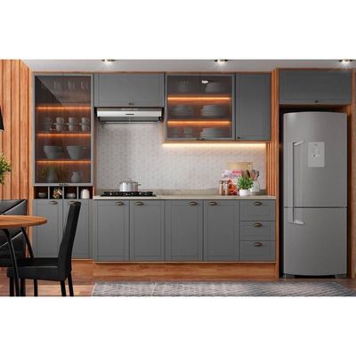 Fechamento De Cozinha Modulado Painel De Edição Para Ripado Bella 2620 230x50x3.0cm Branco