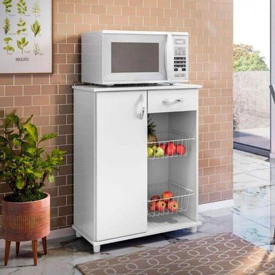 Fruteira Belize New 1 Porta E 1 Gaveta Notável Freijó Trend- Branco New
