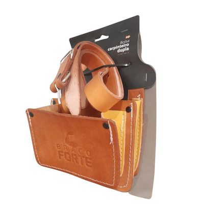 Bolsa De Carpinteiro Dupla De Couro