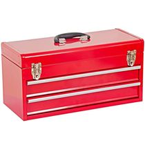 Baú Gabinete De Ferramentas Em Metal C/ 2 Gavetas + 90 Pçs