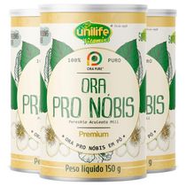 Kit 3 Ora Pro-nóbis Pereskia Aculeata Mill Unilife Em Pó 150g
