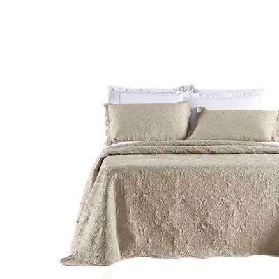 Kit Cobre Leito Colcha Adventure Casal Dupla Face - Cáqui