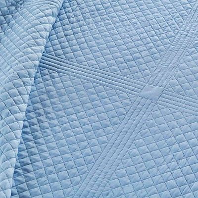 Kit Cobre Leito Colcha Clean Casal Dupla Face - Azul
