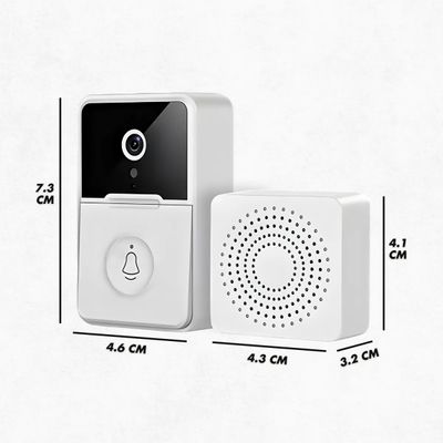 Campainha com Câmera VGA Wifi Sem Fio Inteligente Interfone Com Áudio/Vídeo - Visão Noturna e Notificações por App