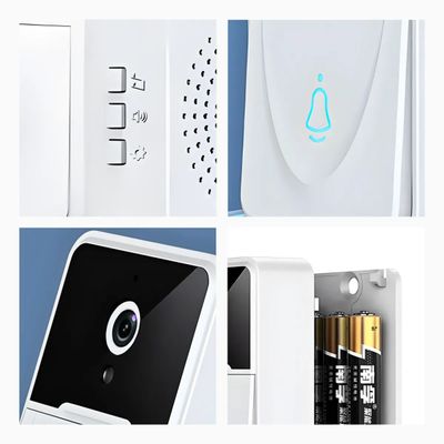 Campainha com Câmera VGA Wifi Sem Fio Inteligente Interfone Com Áudio/Vídeo - Visão Noturna e Notificações por App