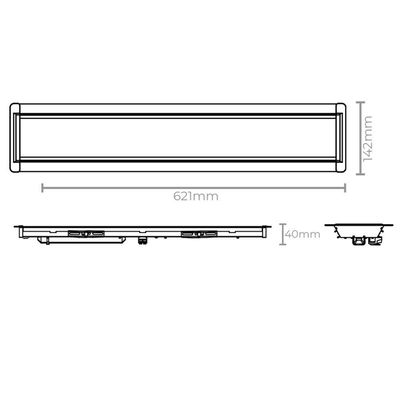 Luminária Led Taschibra Tl Slim 10 De Embutir 20w Bivolt 4000k Luz Neutra