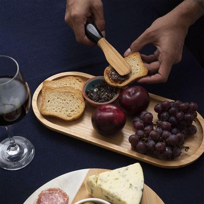 Conjunto 2 Utensílios De Bambu Oikos Para Antepasto Preto