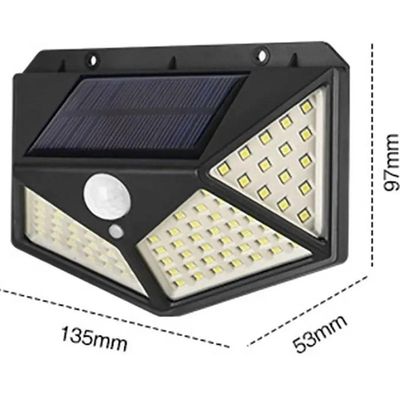 Luminaria Andarela Solar Sensor Movimento 100 Leds Kit 3 Und