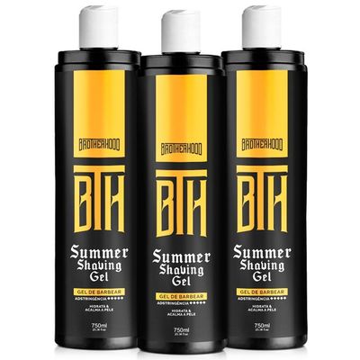 Kit 03 Shaving Gel De Barbear Adstringente Summer Bth 750Ml