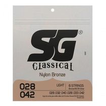 Encordoamento P-violão Nylon Bronze 65-35 Prata Tensão Leve Sg 0.028