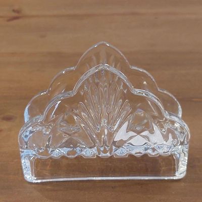 Porta Guardanapos De Cristal Dublin Transparente 13cm Lyor
