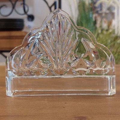 Porta Guardanapos De Cristal Dublin Transparente 13cm Lyor