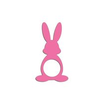 Porta Guardanapo Coelho Frente Kit 4 Peças 5,5cmx10cm- Cria Arte Laser Rosa